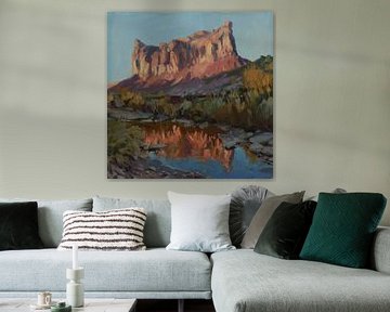 Monument rouge sur Steve Henderson