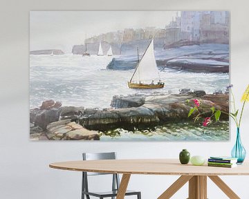 Segeln entlang felsiger Küsten von Steve Henderson