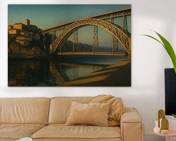 Porto's Dom Luís I Bridge: Sunset over the Douro River by Travel Shop