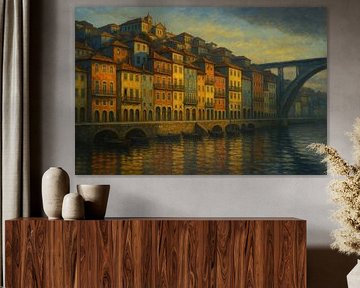 Porto's Douro Banks: River Glow and Hillside Houses by Travel Shop