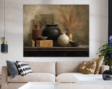 vases flowers | Neutral Vases with Pampas Grass