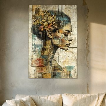 Frau | Goldene Frau in Erdtönen