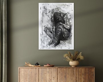 Vulnerability in black and white by ARTEO Paintings