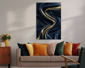 Textilien in Golden Wave Eleganz in Bewegung von Eva Lee