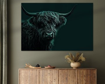 Scottish Highlander in Glow of Silence