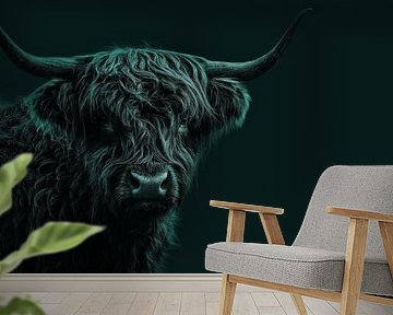 Schotse Hooglander in Gloed van Stilte
