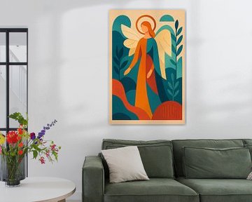 Illustration géométrique d'un ange. sur Johannes