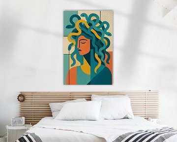 A geometric artwork of a Medusa. by Johannes