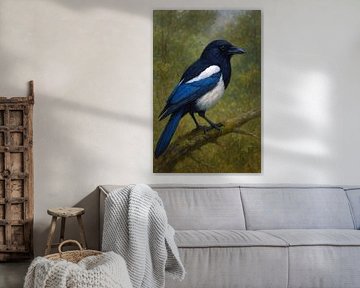 Magpie painting. by Johannes