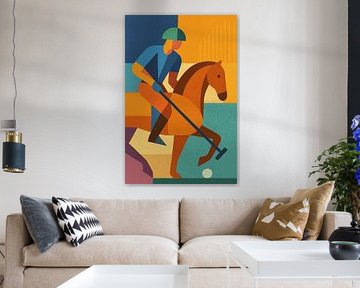 Ein geometrisches Kunstwerk des Polosports. von Johannes