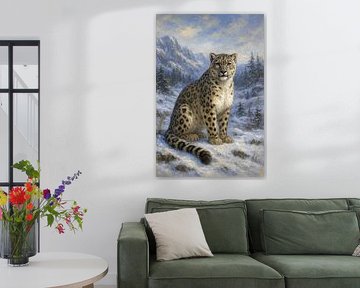 A painting of a snow leopard. by Johannes