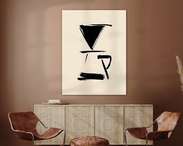 Minimalist brush-style pour-over filter