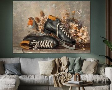 Robin auf Schlittschuhen