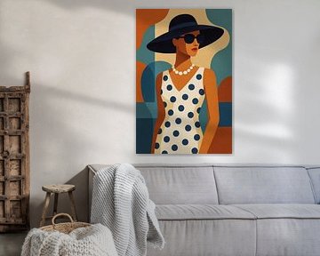 Illustration d'une femme glamour sur Galerie Hoppenbrouwers