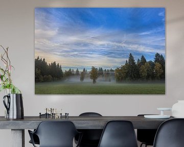 Matin d'automne brumeux dans le Irndorfer Hardt - Parc naturel du Haut-Danube sur BlattArt - Christine Horn