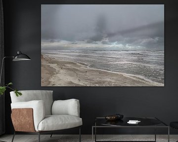 Mer des Wadden et plage en hiver sur Patricia Hofmeester
