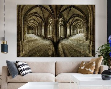 Pandhof der Domkirche im Zentrum der Domstadt Utrecht. (DIGITALES GEMÄLDE)