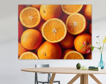 Verse sinaasappels in fel oranje van drdigitaldesign