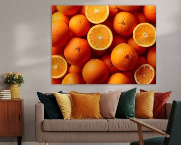 Verse sinaasappels in fel oranje van drdigitaldesign