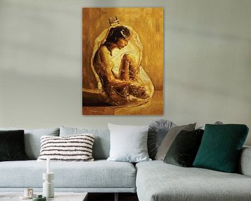 Woman in Plastic – Oil Painting by Ramy Salah Hefny