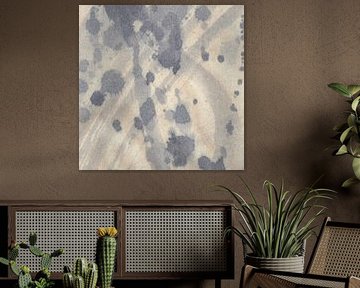 Abstrakte minimalistische Aquarellmalerei in neutralen Farben