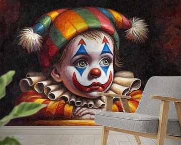 De attente kleine clown