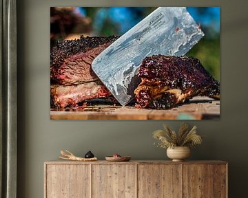 Brisket BBQ parfaitement tranché sur Raymond Kuhlman