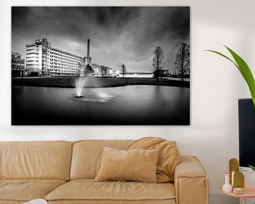 Van Nellefabriek Rotterdam (zwart-wit) van Prachtig Rotterdam