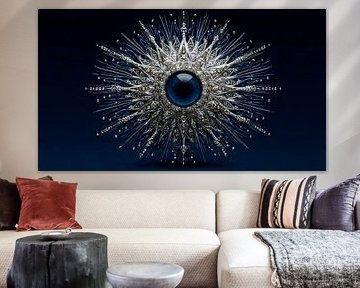 Oeil de saphir en étoile - Mystic Geometry Art sur MajesticArts