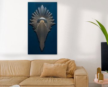 Le gratte-ciel d'or - Architectural Neo Deco Abstract sur MajesticArts