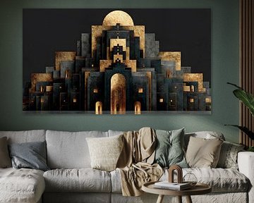 La Ziggourat d'or - Architecture de luxe Art déco sur MajesticArts