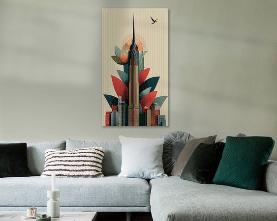 Voorbeeld van het werk in een kamer