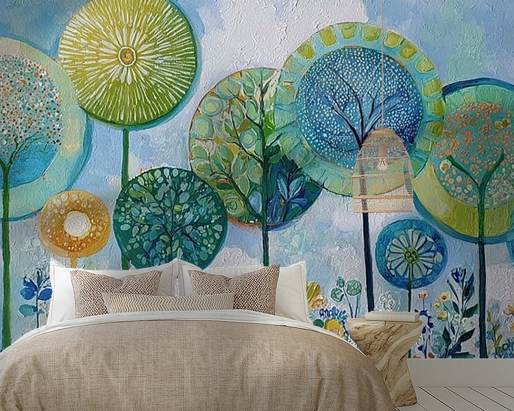 Voorbeeld van het werk in een kamer