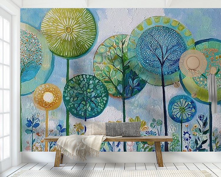 Voorbeeld van het werk in een kamer