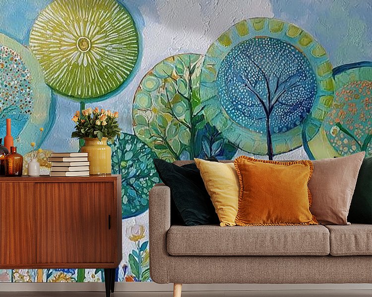 Voorbeeld van het werk in een kamer