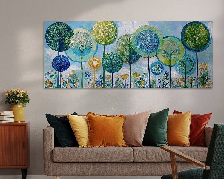 Voorbeeld van het werk in een kamer