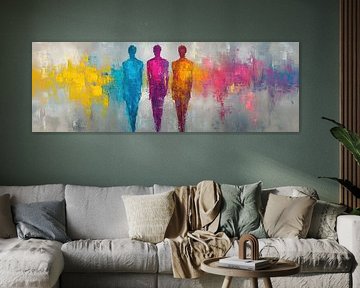 Figures abstraites | Peintures de personnes abstraites sur Caprices d'Art