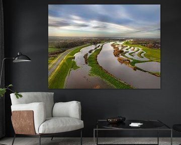 Vecht hoogwater bij Dalfsen van Sjoerd van der Wal Fotografie