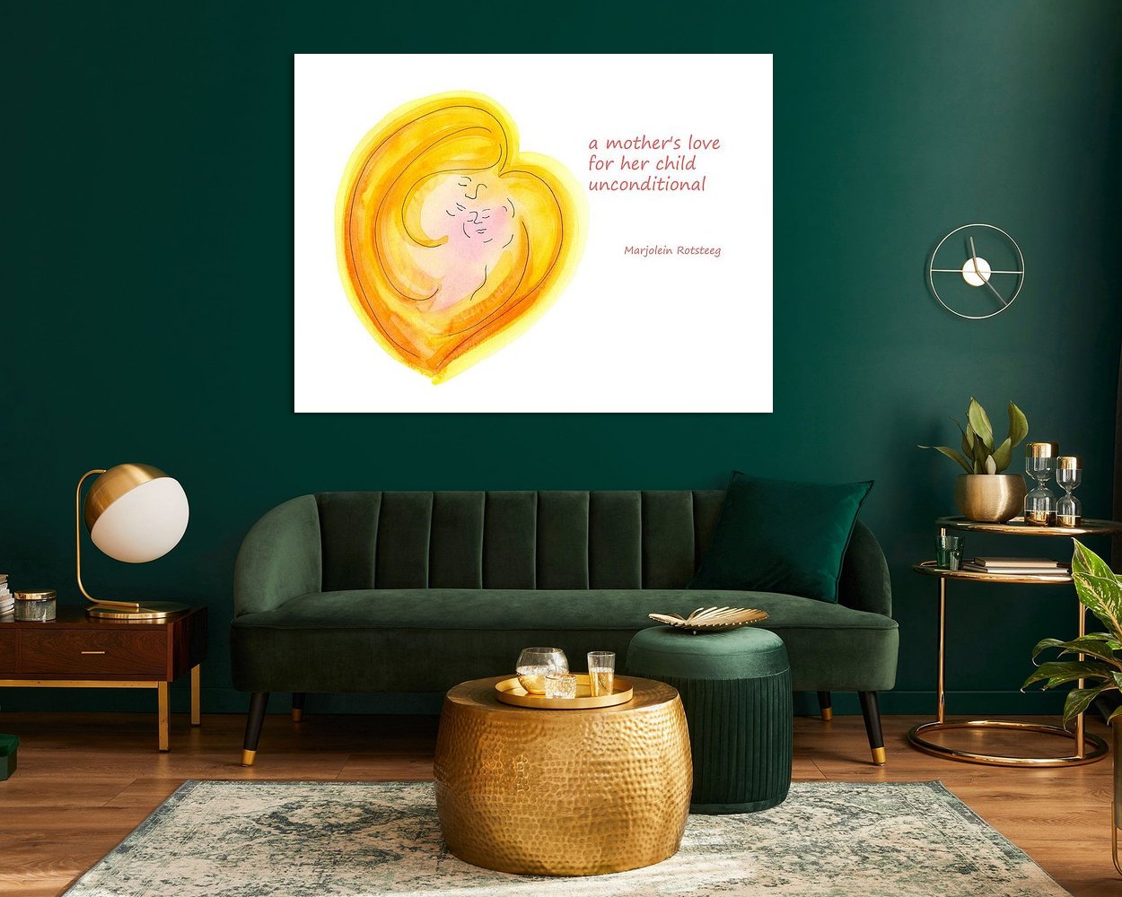 Voorbeeld van het werk in een kamer