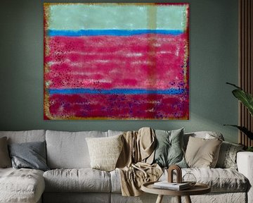 Kleurvlakken in abstractie rood van Rietje Bulthuis