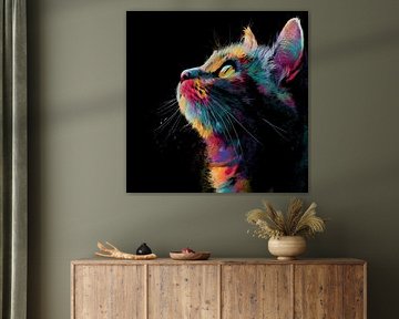 Kat in kleur artistiek