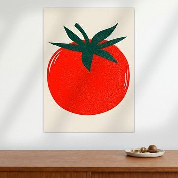 Graphic tomato in bright red