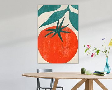 Graphic tomato in bright red by drdigitaldesign