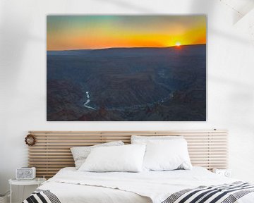 Zonsondergang Fish River Canyon Afrika  van Dexter Reijsmeijer