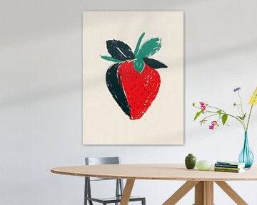 Abstract strawberry with striking texture by drdigitaldesign