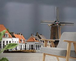 Voorbeeld van het werk in een kamer