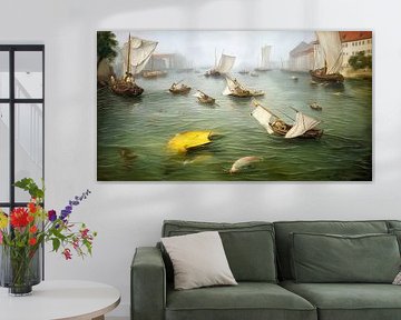 Wuseliges Hafenbild von Frank Heinz