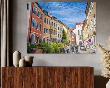 Bautzen - Schloßstraße mit Matthiasturm von t.ART