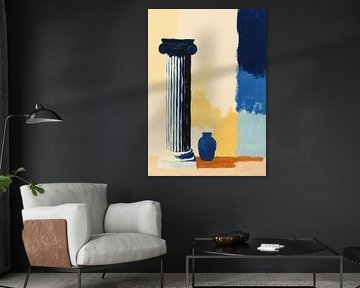 Column in blue and yellow by Niklas Maximilian