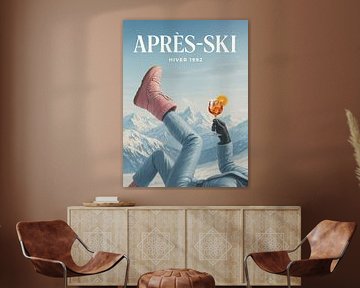 Apres Ski Alpen Bergen Cocktail Vintage 90s Winter van Dagmar Pels